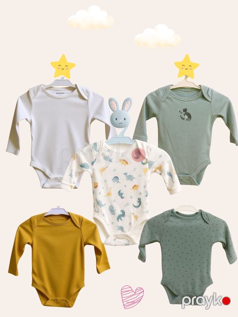 Bodi dəsti Primark 1219, pambıq, 12-18 ay, 5 əd — Bakı