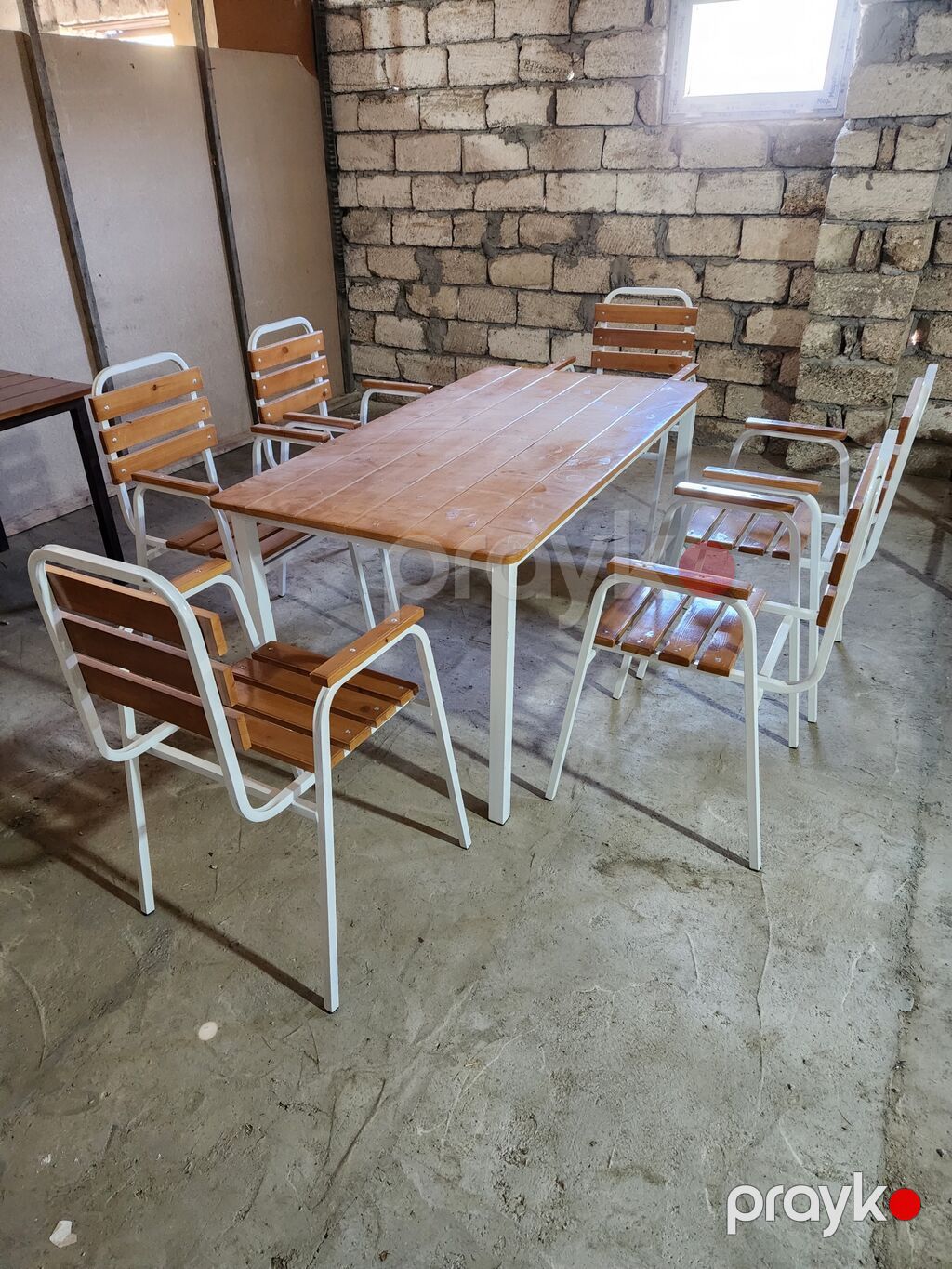 Açıq havaya uyğun masa-stul dəsti - Komplekt: 1 ədəd düzbucaqlı yemək — Mobilya dəstləri, Bakı (3)