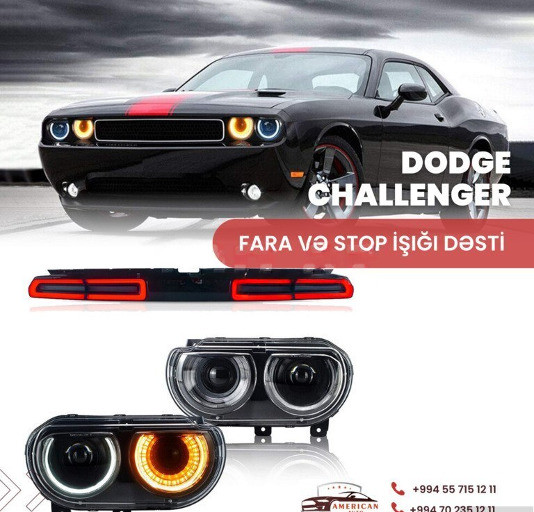 Fara və stop işıqları Dodge Challenger — Bakı