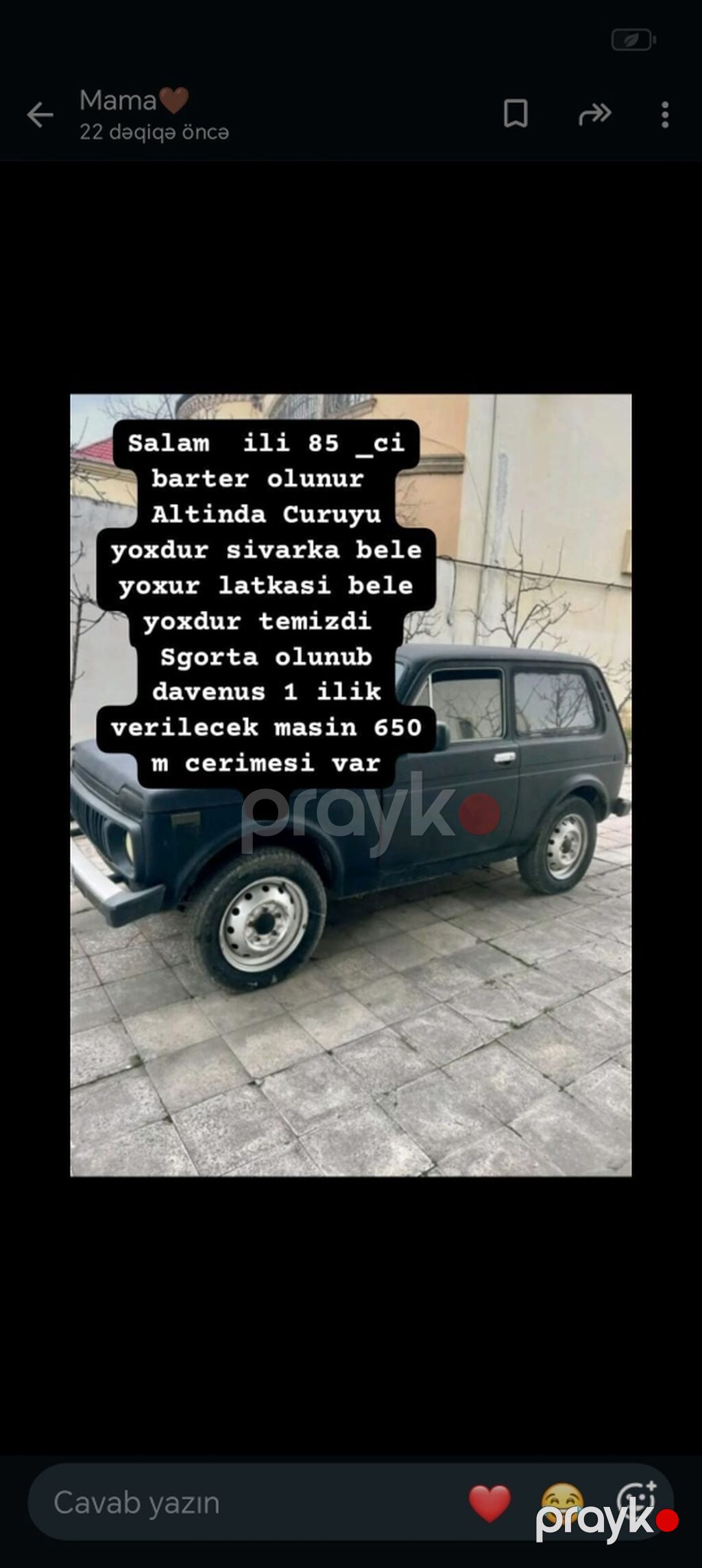 Lada Niva (VAZ-2121), 1985 - Kuzov: qara rəng, 3 qapı, yolsuzluq — Avtomobillər, Digah (2)