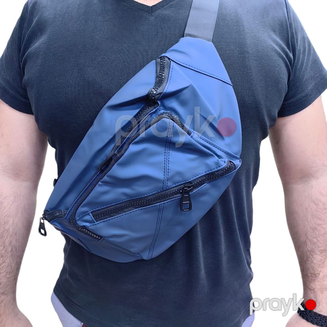 Kişi kross-bodi çantası 8760-1 Göy — Mallar, Bakı (3)