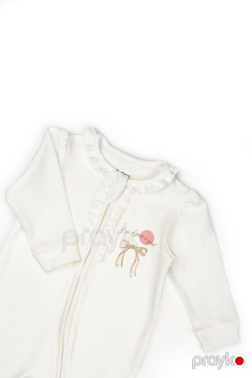 Yenidoğulanlar üçün körpə tulumu Babycosy, qızlar üçün, 9-12 ay, ekru-qəhvəyi, %100 orqanik pambıq - 8683529324165 — Mallar, Bakı (3)
