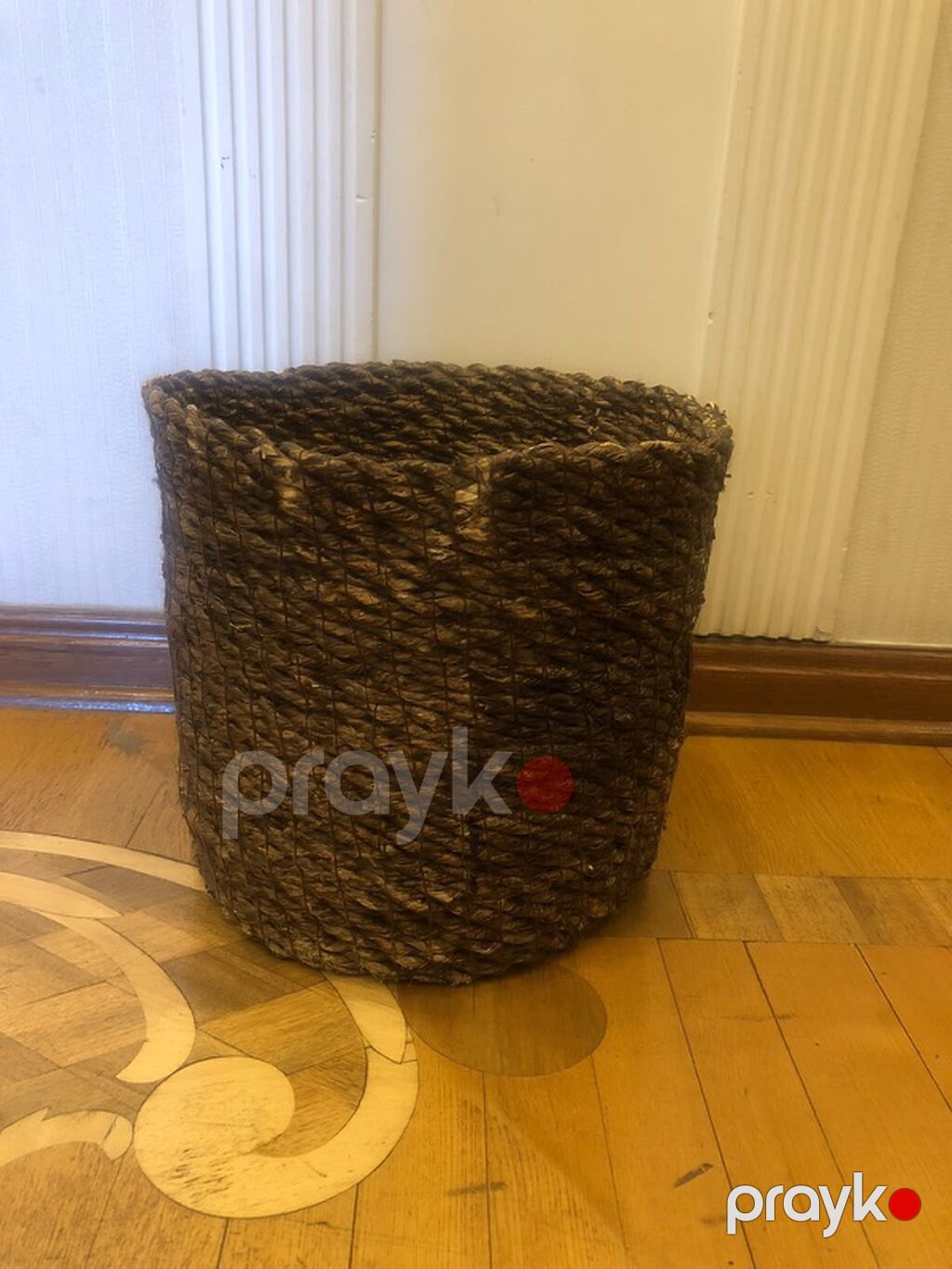 Təbii lifdən toxunmuş iri səbət - Material: təbii bitki lifləri — Süfrə qabı, Bakı (6)