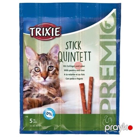 Pişiklər üçün məzə Trixie Premio Quadro-Sticks ev sayağı quş əti və qaraciyər ilə çubuqlar, 5 q — Bakı