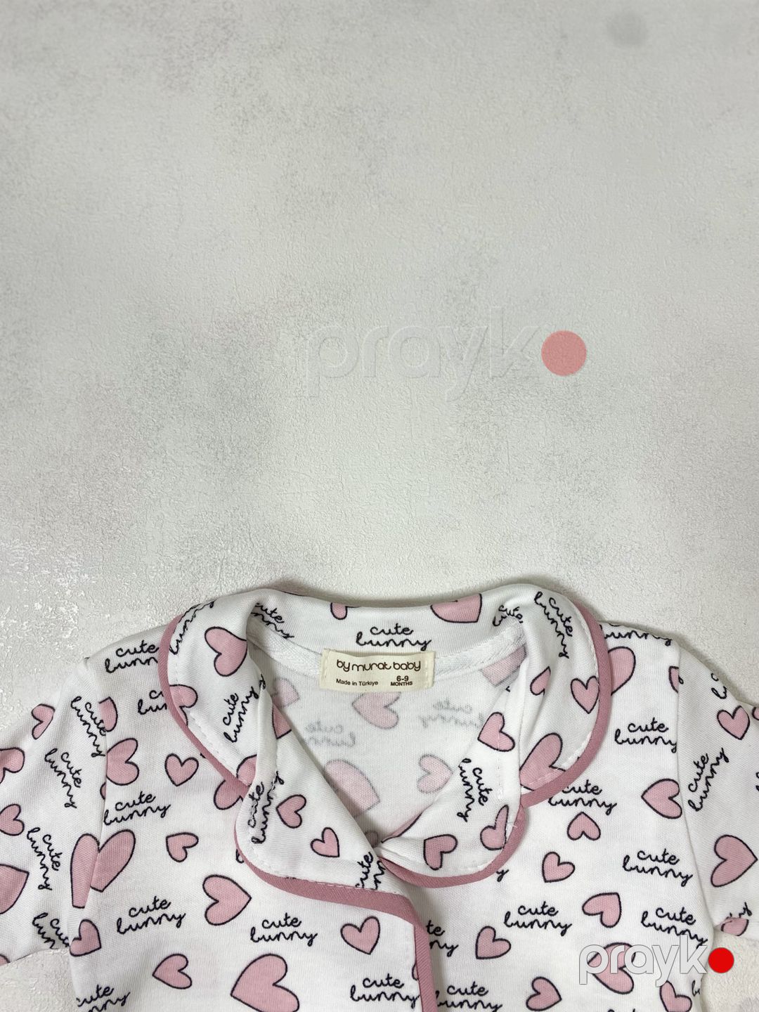 Qızlar üçün şortlu pijama dəsti 648-15644, pambıq, ağ, 18-24 ay, 2 əşya — Mallar, Bakı (2)