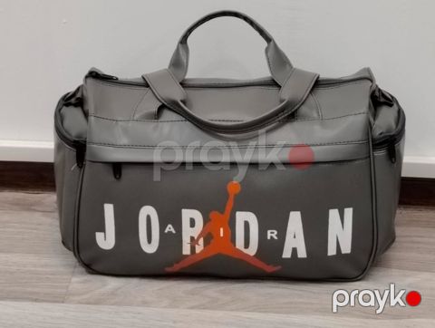 İdman çantası RS980, eko dəri, boz — Bakı