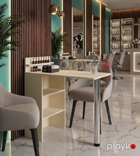Manikür masası MB 1, laminat, bej, 100x91x45 sm — Bakı