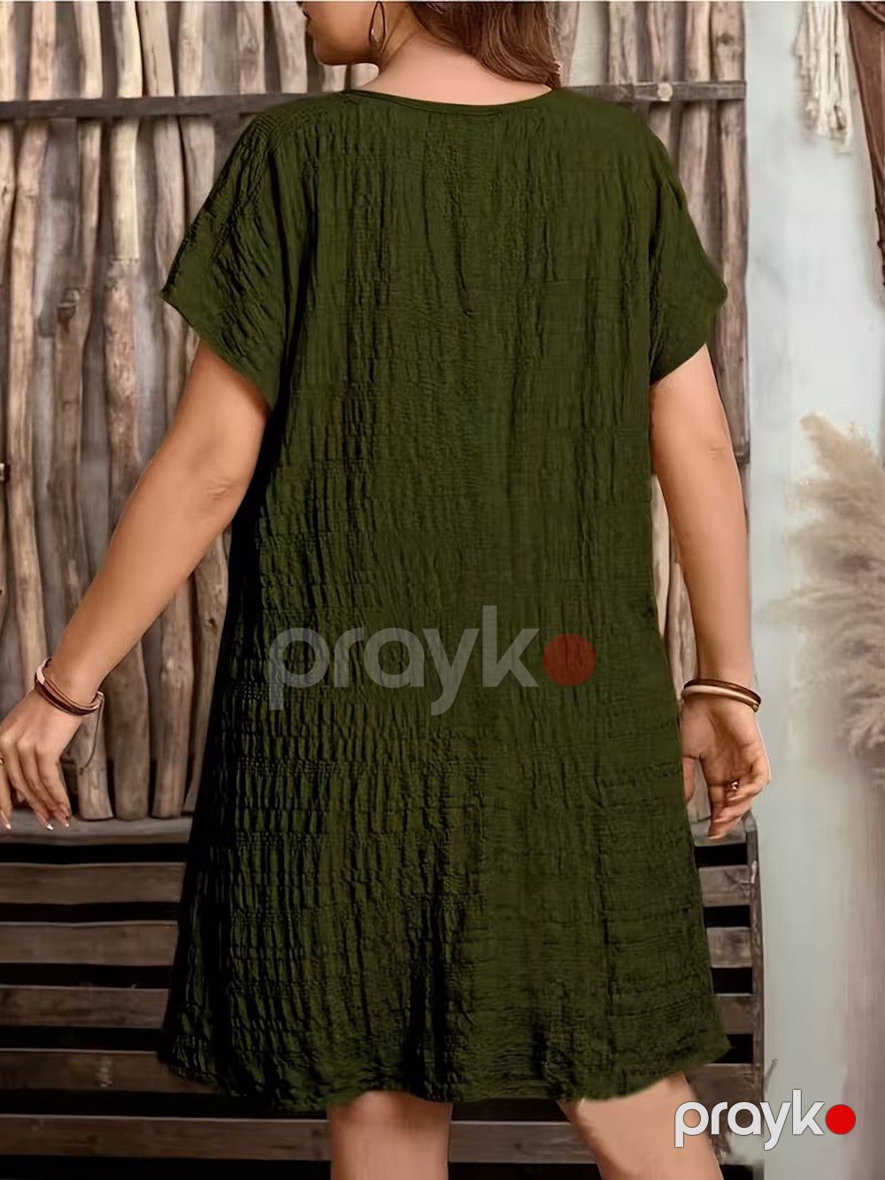 Gündəlik don qadınlar üçün, yaşıl, poliester, ölçü 3XL — Gündəlik paltarlar, Bakı (2)