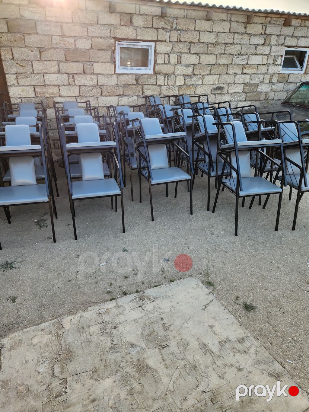 Tələbə/konfrans üçün yazı stolçalı oturacaqlar - Model: Armrestli — Stullar, Bakı (5)