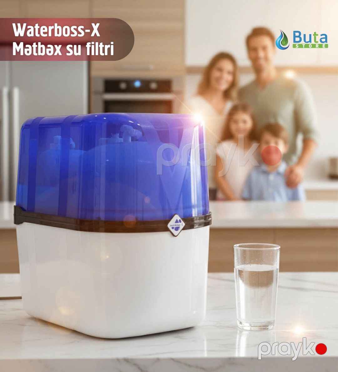 Su filtrləri Waterboss X, pompalı, 5 mərhələli təmizləmə sistemi, 8 l, metal çən — Mallar, Bakı (2)