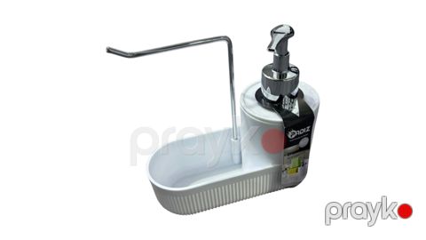Yuyucu vasitə üçün dispenser ilə süngər üçün tutacaq Padiz 4300, plastik, ağ — Bakı