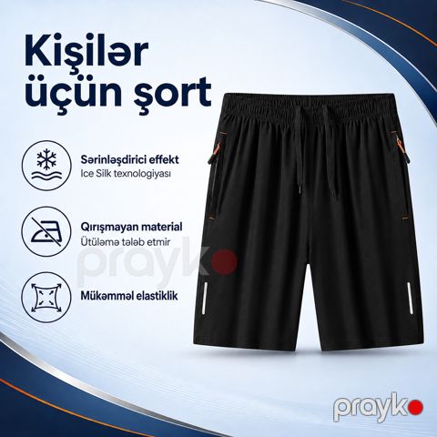 Kişilər üçün şort EB_1420, qara, ölçü 2XL — Bakı
