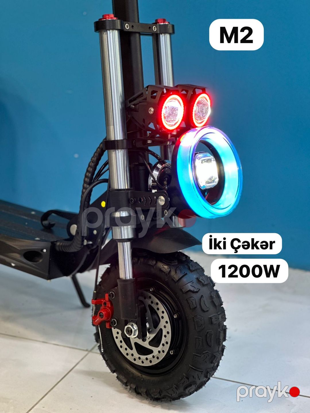 Elektrik samokat AYKN_M2, qara — Mallar, Bakı (2)