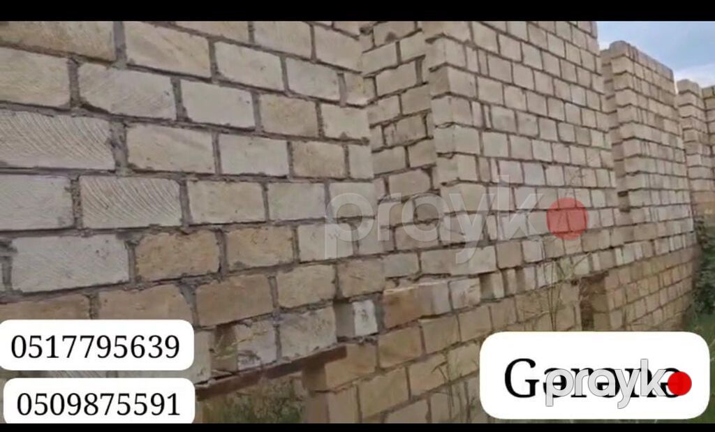 Evin torpaq sahəsi 7sot 15sent. kürsüyə qədər 5 daş qoşa hörülüb. cəm — Ev, villa, Bərdə (8)