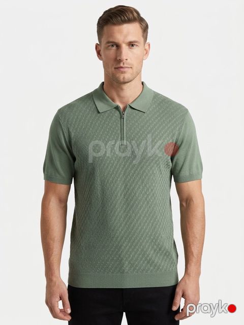 Kişi polo No brand, Qısaqollu polo, Yaşıl, Pambıq, XL — Bakı