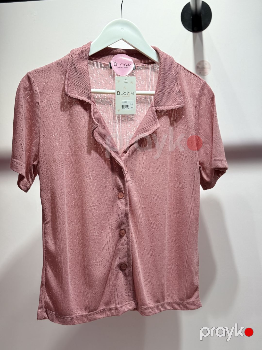 Şalvarlı pijama dəsti 01-00018, poliester, çəhrayı, ölçü M — Mallar, Bakı (3)