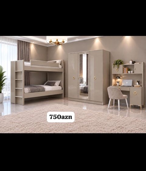 Oğlan və qız üçün, Yeni, 2 təknəfərlik çarpayı — Детская комната