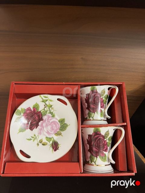 Çay dəsti, rəng - Ağ, Farfor, 2 nəfərlik, Çexiya — Bakı