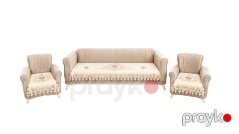 Örtük Laura Grand, velür, bej, 70x260 sm — Bakı