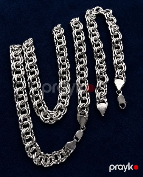 Zinət dəsti boyunbağı və qolbaq 45484, gümüş 925 əyar — Bakı