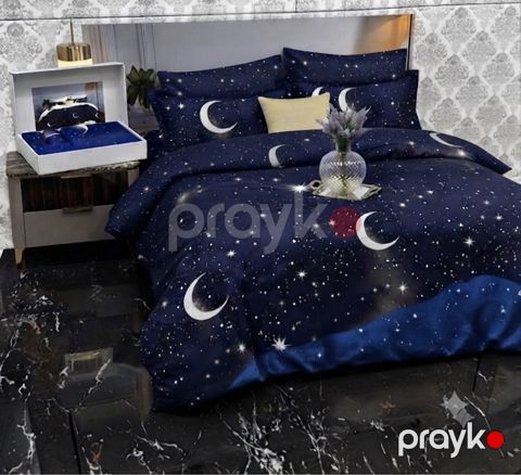 Yataq dəsti, İkinəfərlik, Pambıq, mələfə 200x220 sm, yorğan üzü 200x220 sm, yastıq üzü 50x70/70x70 sm 4 əd — Bakı
