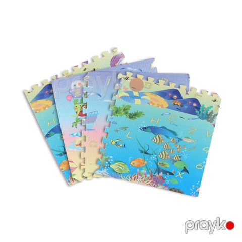Pazl oyun xalçası, ABS-plastik, 120x120 sm — Bakı