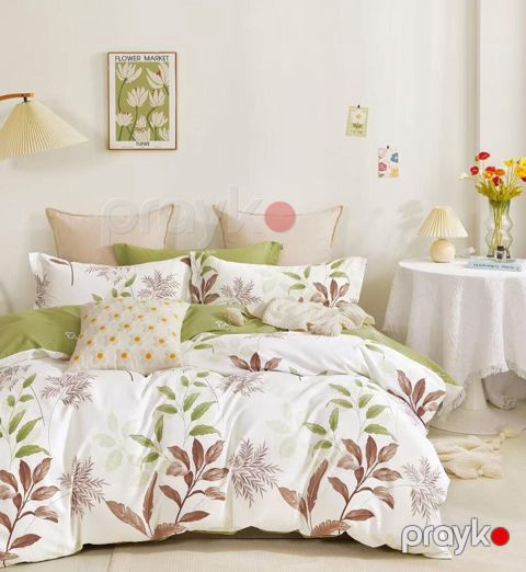 Yataq dəsti Annaberry, yorğan üzü 200x220 sm, mələfə 240x260 sm, yastıq üzü 50x70 sm 2 əd, ikinəfərlik, misir pambığı - Annaberry 55 — Bakı