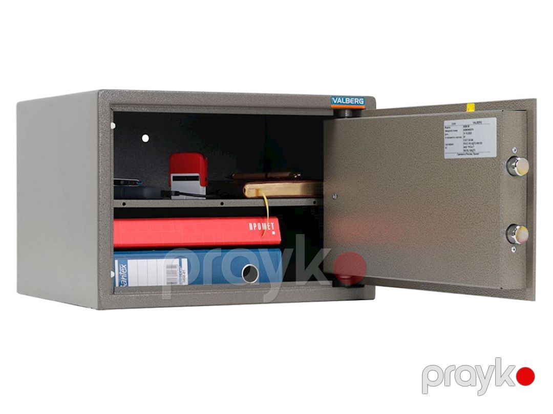 Ofis seyfi Valberg ASM 30, açarlı, boz — Mallar, Bakı (2)
