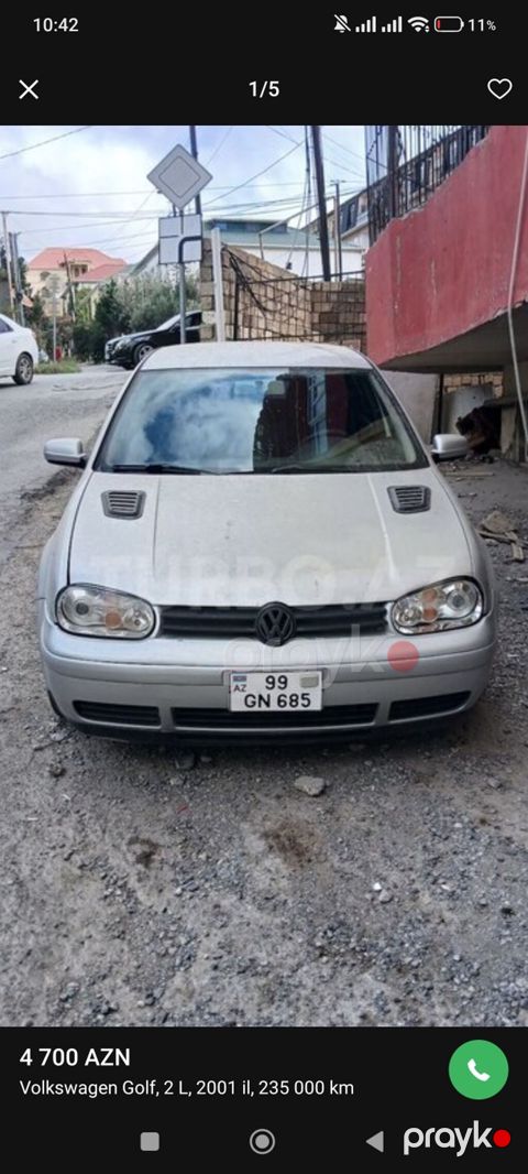 Volkswagen Golf: 2 l 2001 il Hetçbek — Bakı