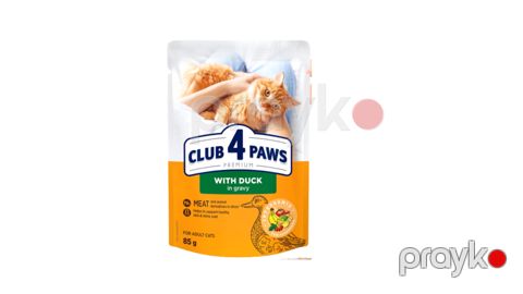 Nəm yem Club 4 Paws, pişiklər üçün, 85 q, pauç — Bakı