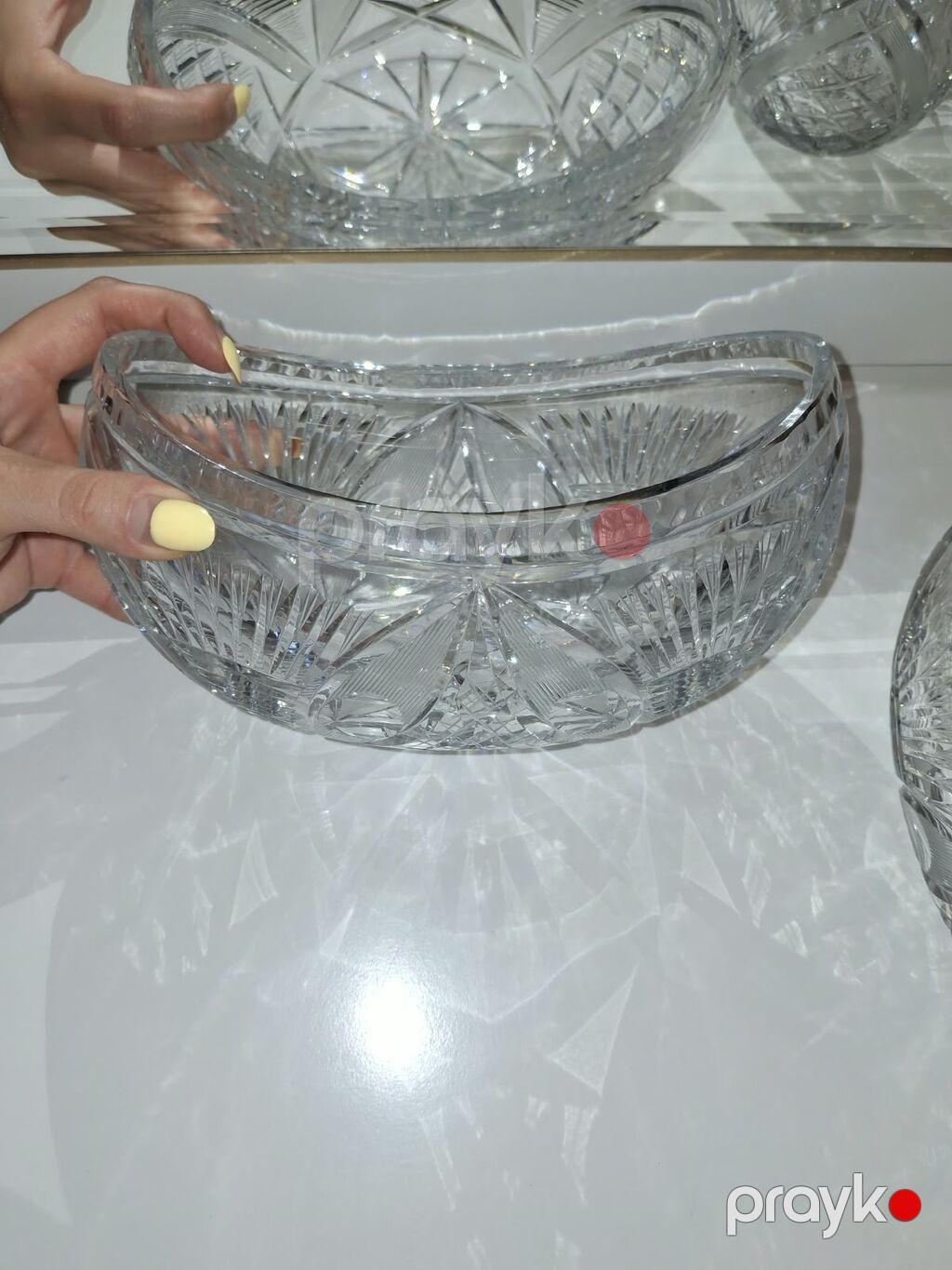 Vaza dəsti, Xrustal — Vaazalar, kreslolar, süni çiçəklər, Gəncə (4)