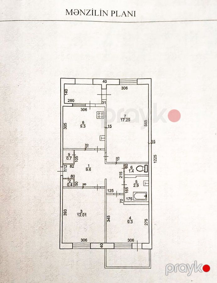 3 otaqlı mənzil, 85 m², Çingizxan Kərimov küç., Bakı — Mənzil, Bakı (10)