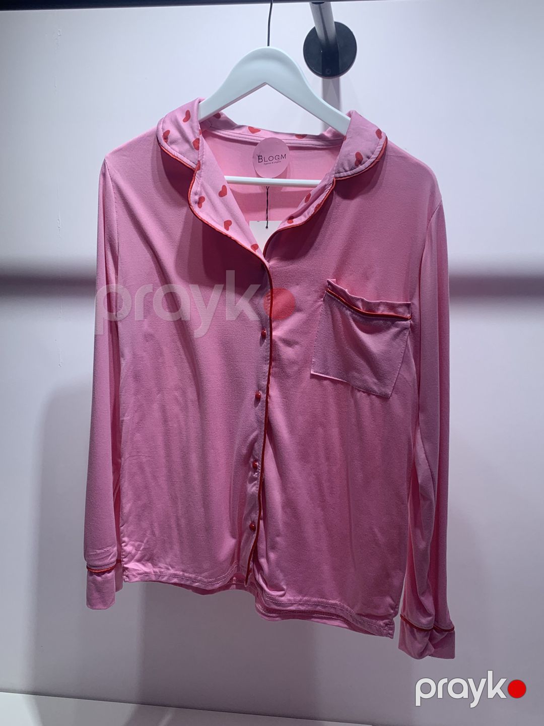 Qadın üçün şalvarlı pijama dəsti, çəhrayı, poliester/likra, ölçü XL — Mallar, Bakı (2)