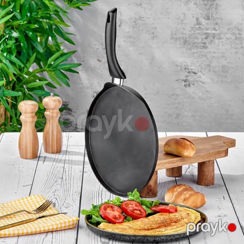 Omlet üçün tava 0757, qranit, qara, 26 sm — Bakı