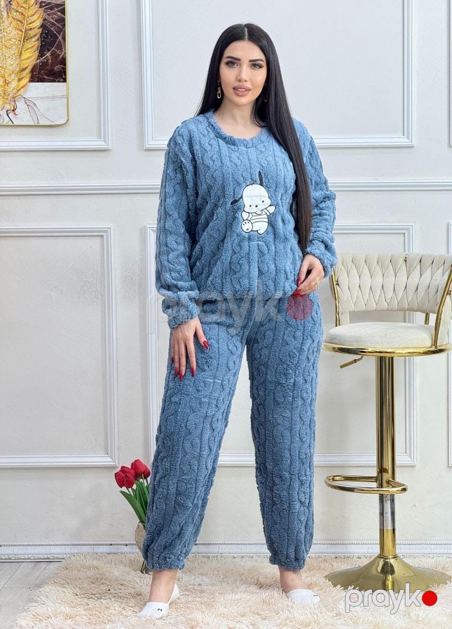 Qadın ev kostyumu dəsti, mavi, yun, ölçü One size — Mallar, Bakı (2)