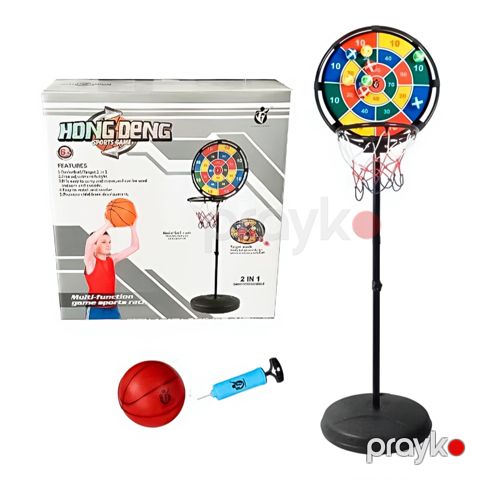 Basketbol halqası dirəkdə Hong Deng, metal/plastik, 5+ yaş — Bakı