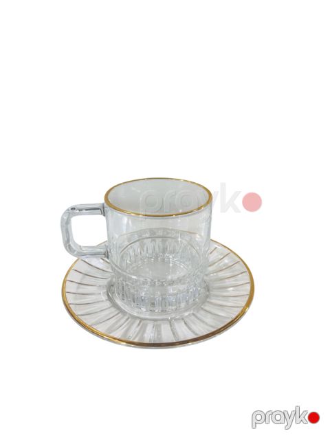 Çay dəsti 6921-712, şüşə, şəffaf, 6 nəfərlik, 12 parça — Bakı