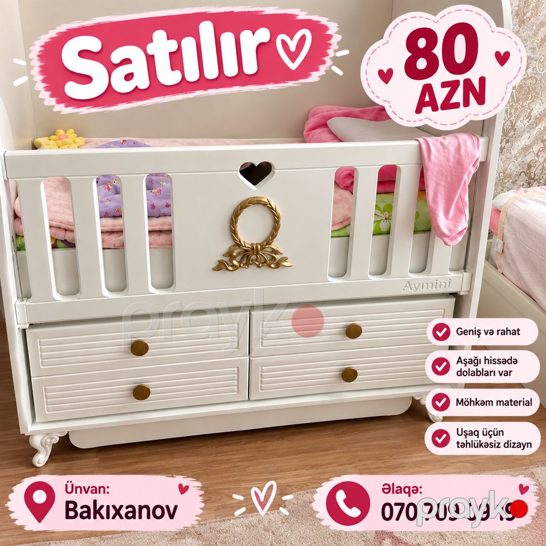 Uşaq beşiyi satılır matrasnan birlikdə skafinin yumrusu yoxdu bele her şeyi yaxsidi — Digər, Bakıxanov (4)