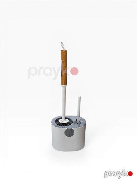 Unitaz üçün fırça FS-1204, plastik, ağ/qəhvəyi — Bakı