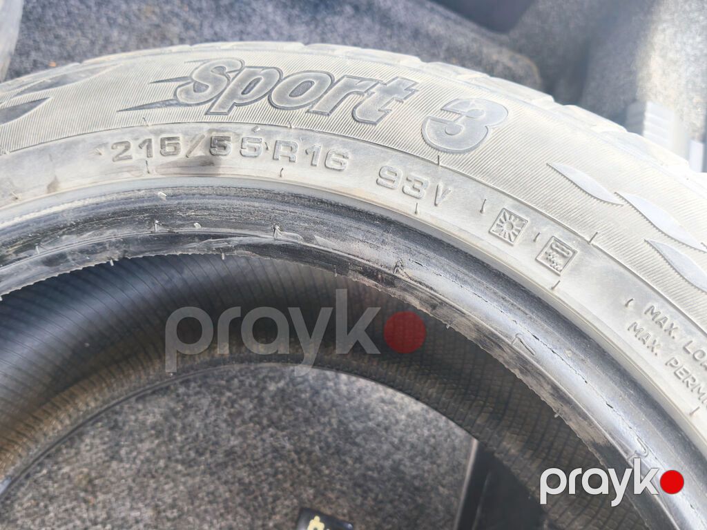 Continental ikinci el 215/55 R16 93V, “Sport 3” model - Ölçü: 215/55 — Şinlər, Sumqayıt (4)
