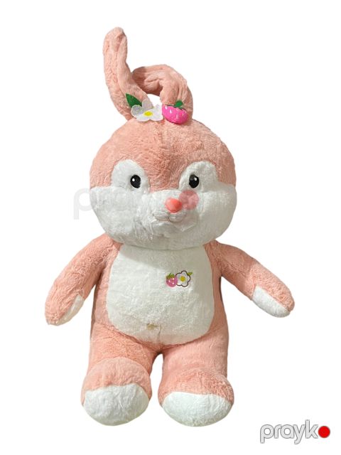 Yumşaq oyuncaq FSY-12236, peluş, çəhrayı/ağ, 60 sm — Bakı