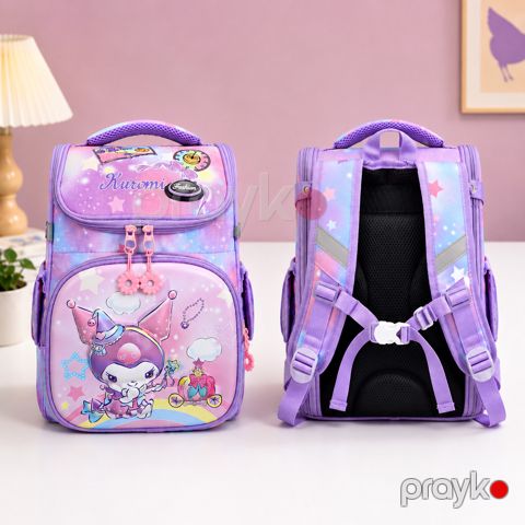 Məktəb bel çantası 52028695 Kuromi, poliester, bənövşəyi, 20 l — Bakı