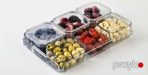 Çərəzlər üçün qab 6343, akril, şəffaf — Bakı