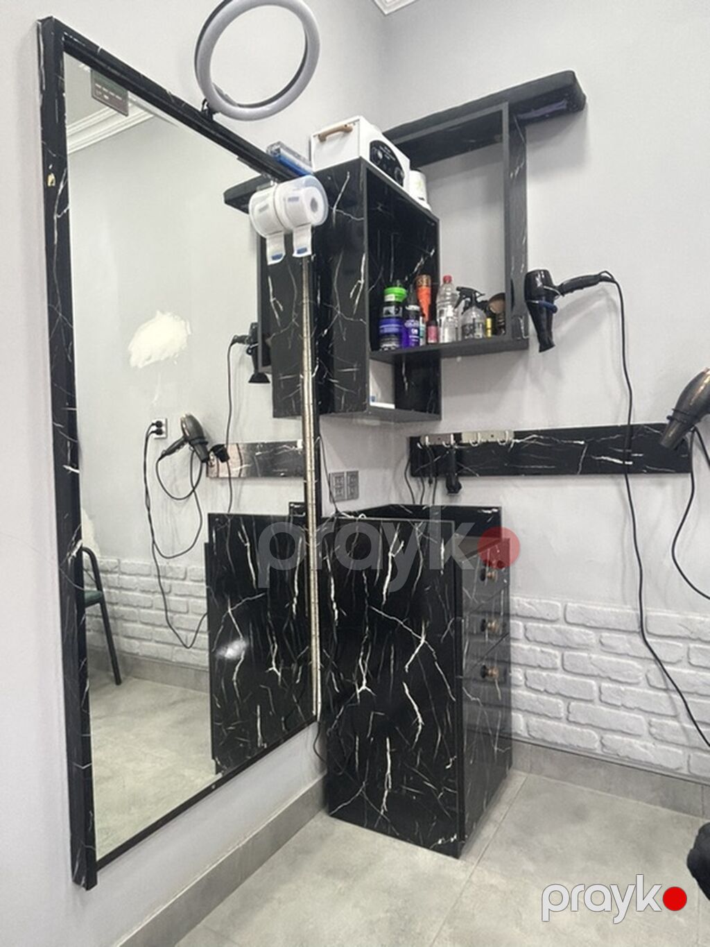 Bərbər salon mebeli Güzgü 1.60 eni isə 0.80 1 ədəd divar rəfi Bir — Salon mebeli, Mehdiabad (4)