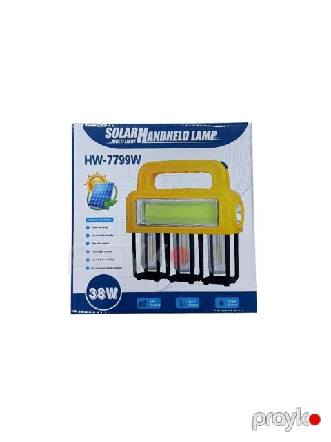 Əl fənəri Solar HW7799, 38W, çox funksiyalı, günəş və Type-C doldurma, plastik - SH-2101 — Bakı