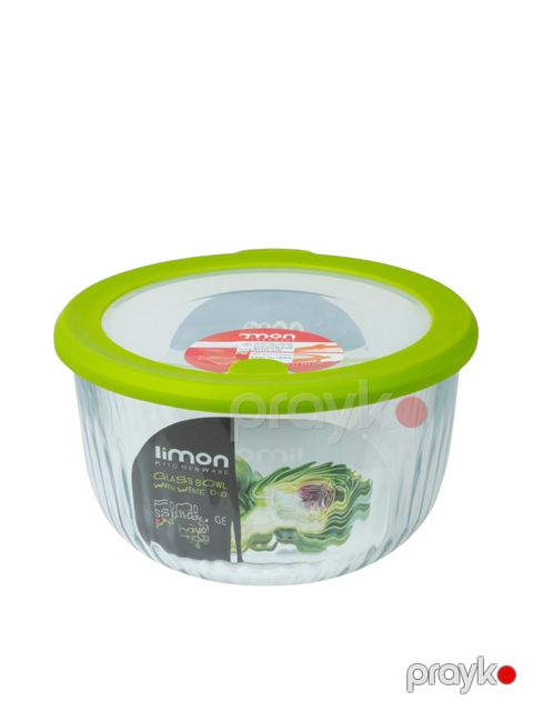 Qida saxlama konteyneri Limon SM-12012, plastik, şəffaf/yaşıl, 970 ml — Bakı
