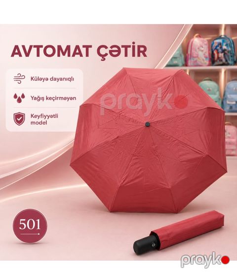 Çətir 2762270, qırmızı, poliester, avtomatik — Bakı
