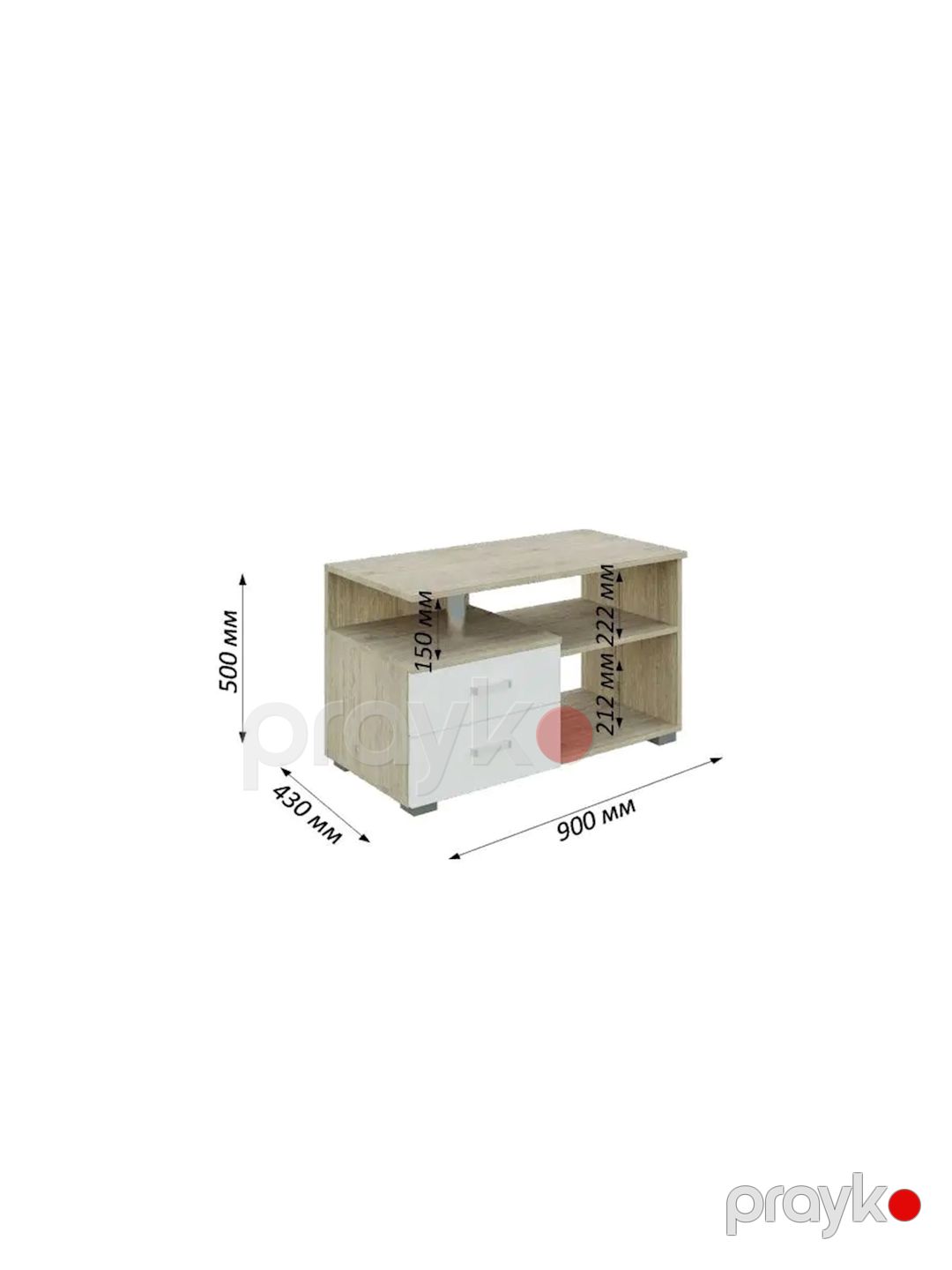 TV üçün tumba 3563_LETNEWBoxLegWhSon, Ldsp, rəngbərəng, 50x43x90 sm — Mallar, Bakı (2)