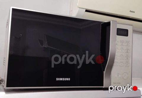 Mikrodalğalı soba Samsung, Ayrıca dayanan, Mikrodalğalar ilə, rəng - Boz, İşlənmiş — Bakı