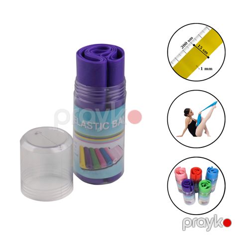 Bədii gimnastika üçün elastik lent Ebru Şallı 1642, qutuda, PVC, 15x200 sm, bənövşəyi — Bakı